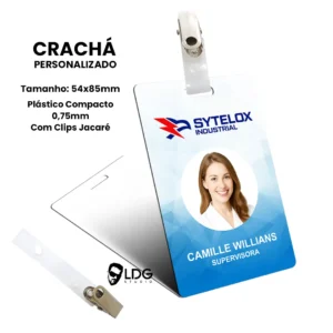 Crachá Personalizado clips jacaré