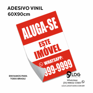 Adesivo Vinil Aluga-se 60x90cm