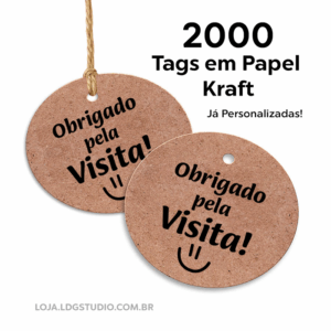 Tag Personalizada Obrigado pela Visita