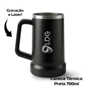 Caneca Térmica 700ml Preta