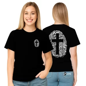 Camiseta Cruz Digital Personalizada Frente e Verso