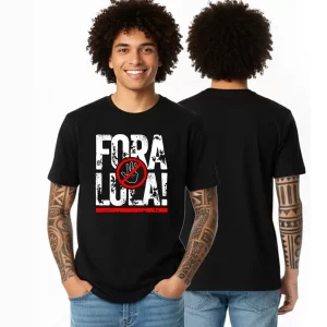 Camiseta Preta Fora Lula 100% Algodão
