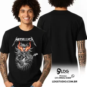 Camiseta Rock In Roll Metallica Banda