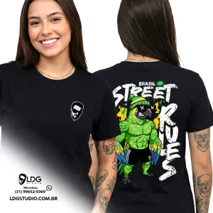 Camiseta Preta Street Rules Arara
