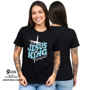 Jesus is King camiseta preta