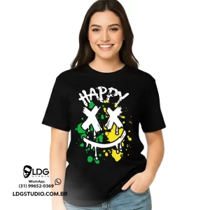 Camiseta Happy XX Black Unissex