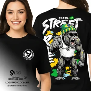 Camiseta Coleção Brasil Street Rules Gorila
