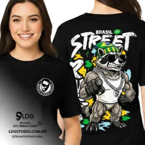 Camiseta Coleção Brasil Street Rules Guaxinim