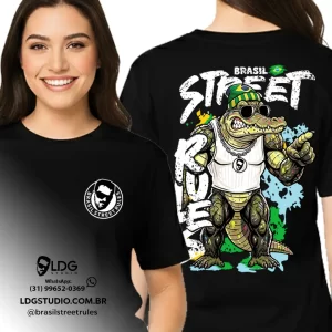 Camiseta Coleção Brasil Street Rules Jacaré