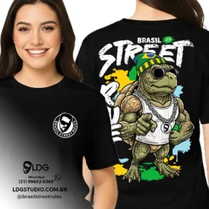 Camiseta Coleção Brasil Street Rules Tartaruga