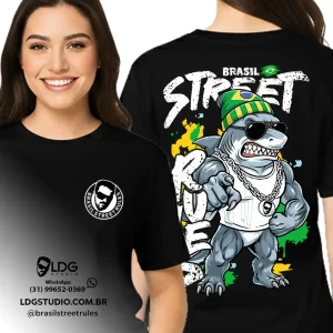 Camiseta Coleção Brasil Street Rules Tubarão